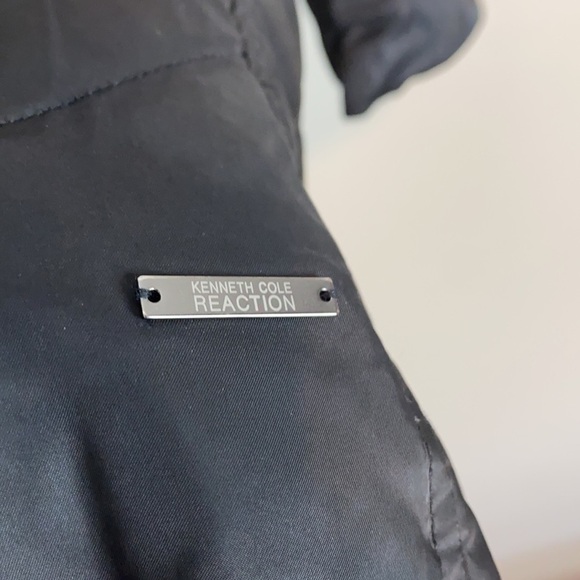 Kenneth Cole Reaction Black Down Puffer Coat Size Small - Picture 4 of 15